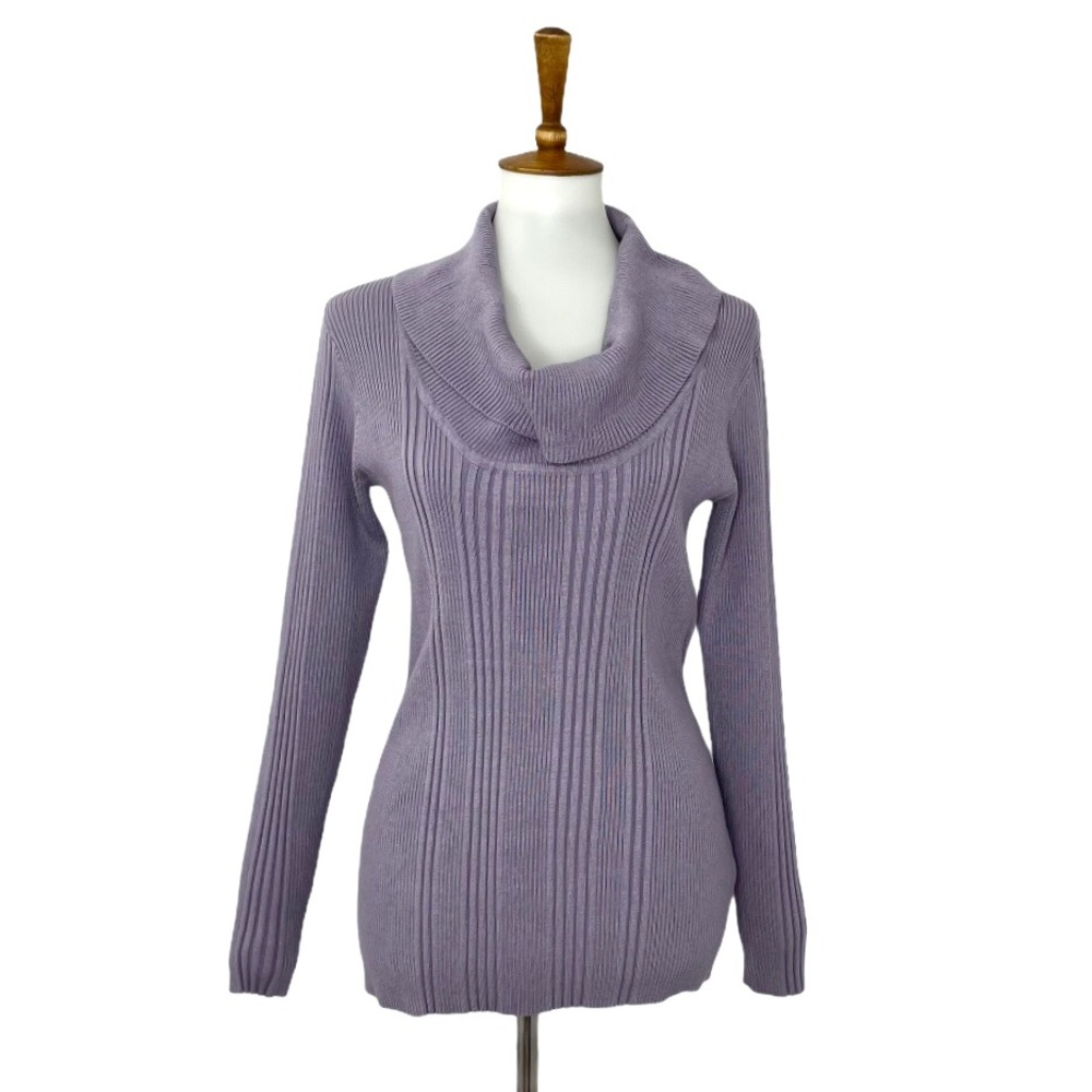 NWT 212 Collection Cowl Neck Sweater Purple Sz Med